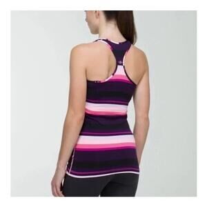 Lululemon Cool Racerback Pow Stripe Angel Wing / Hyper Stripe Pink/Plum